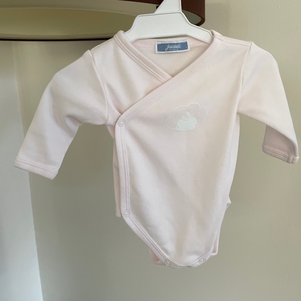 JACADI Set of 2 baby girl bodysuits